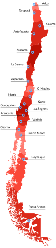 Mapa regionales CChC
