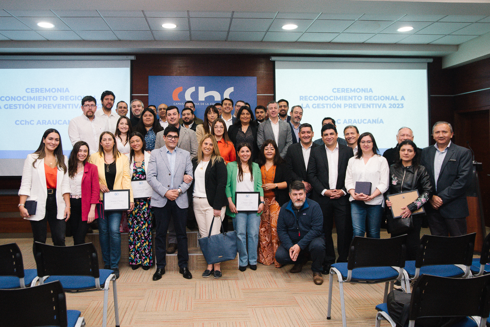 Ceremonia “Reconocimiento Regional a la Gestión Preventiva 2023” de la CChC Araucanía